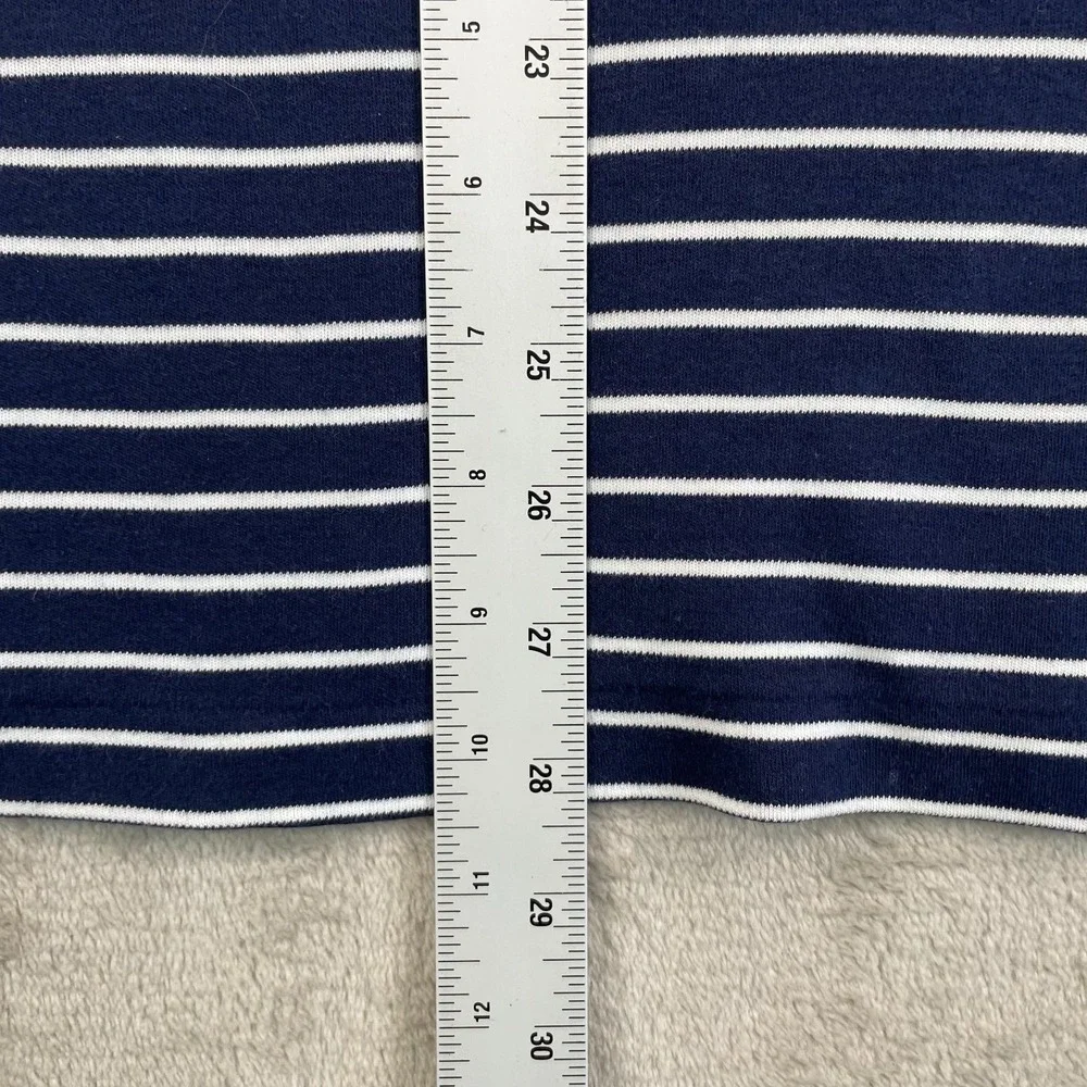 Polo Ralph Lauren Polo Shirt Men XL‎ Navy Blue Striped White Pony Preppy Cotton